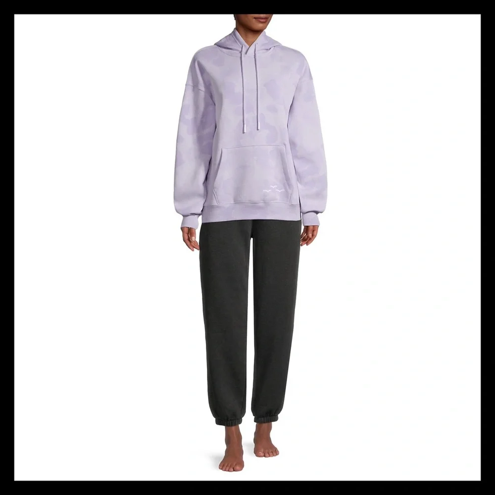 LAZYPANTS The Cooper Hoodie Sweatshirt In Lavender Sponge - Picture 8 of 10